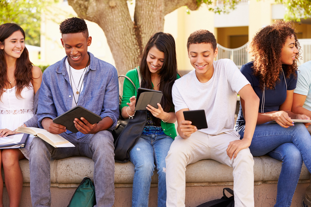 High School Students Collaborating